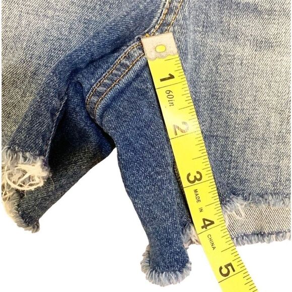 Madewell High-Rise Cut Off Edition Medium Wash Blue Denim Jean Shorts Women’s 27 - Picture 9 of 13